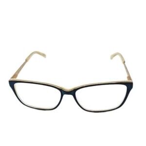 Jill Stuart Eyeglass Frame JS320-2 Black Gold Metal Plastic Full Rim 53 14-135